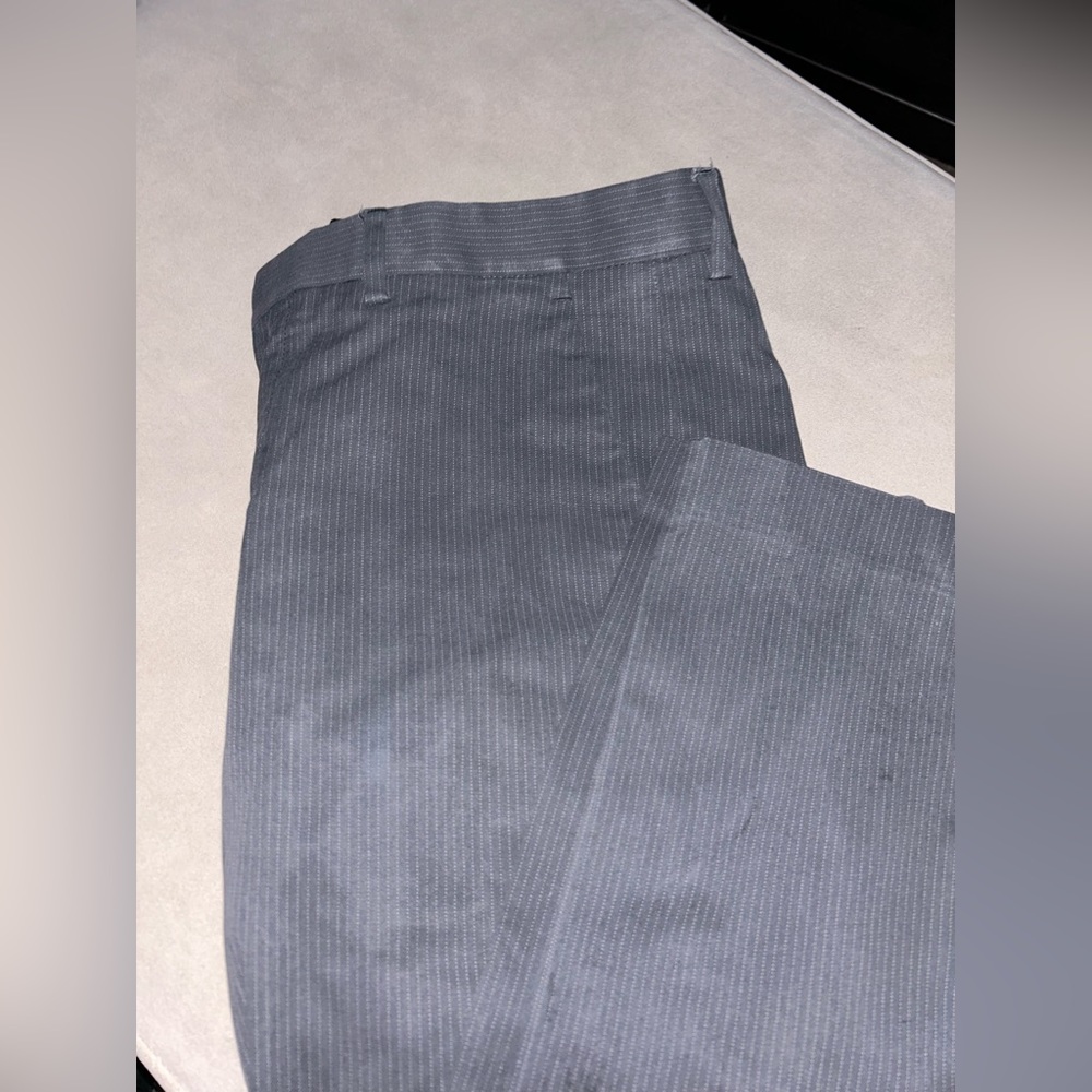 Express Photographer Mens Dark Grey with white stripes pant